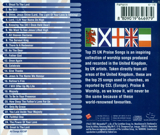 TOP 25 UK PRAISE SONGS (2CD)